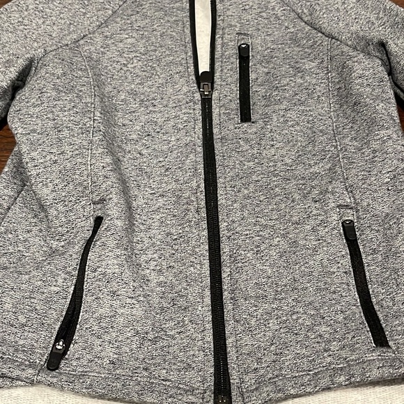 Zella Grey Girls Zip Up Sweatshirt Size Medium 8/10 - Picture 2 of 5
